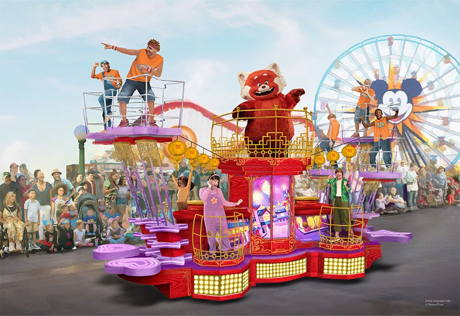 Rendering of float in the new daytime parade, “Better Together: A Pixar Pals Celebration!”