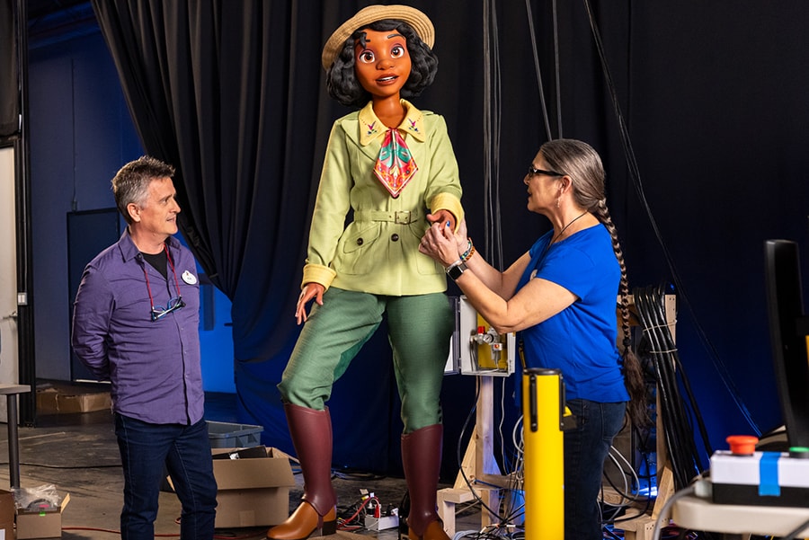 Audio-Animatronics figures for Tiana’s Bayou Adventure at Walt Disney World and Disneyland Resort