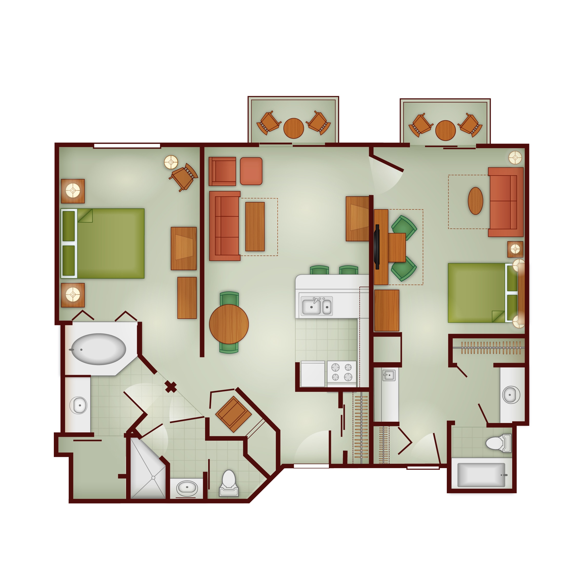 Wilderness Lodge Two Bedroom Villa Floor Plan Resnooze