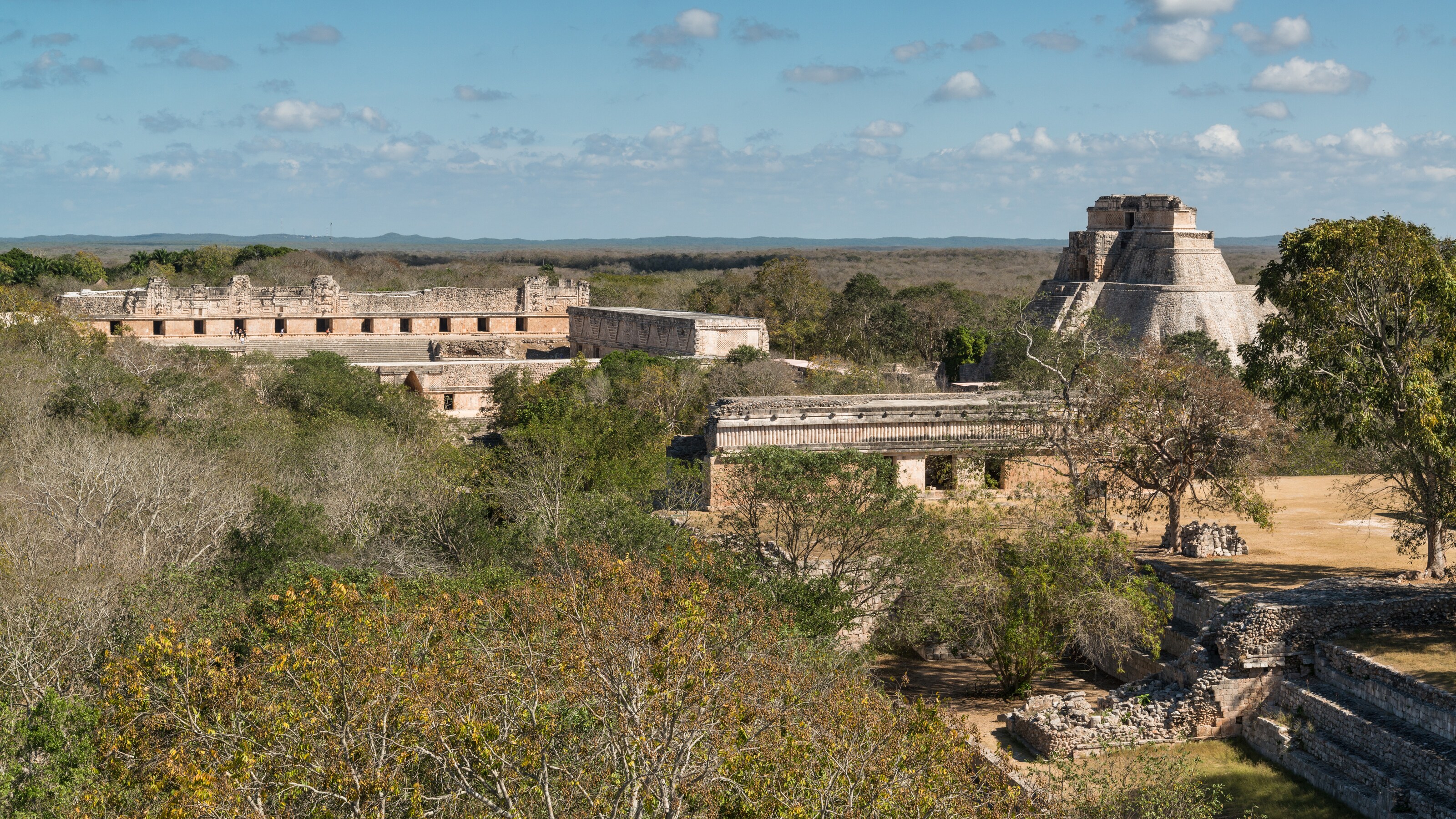 An ancient Mayan pyramid.