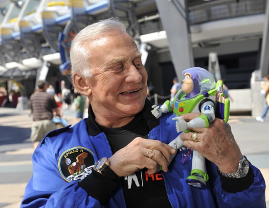 Buzz Aldrin and Buzz Lightyear