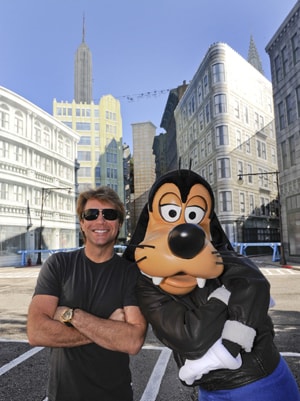 Jon Bon Jovi with Goofy at Disney's Hollywood Studios