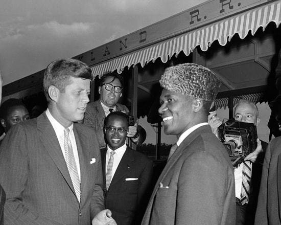 President John F. Kennedy and the President of Guinea, Ahmed Sékou Touré