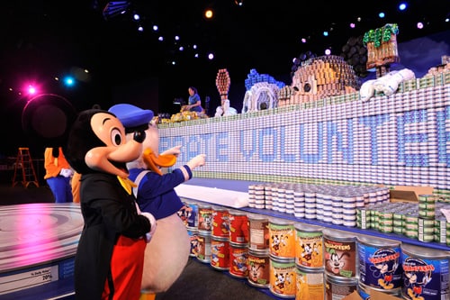 Record-Breaking Canned Food Sculpture at Walt Disney World