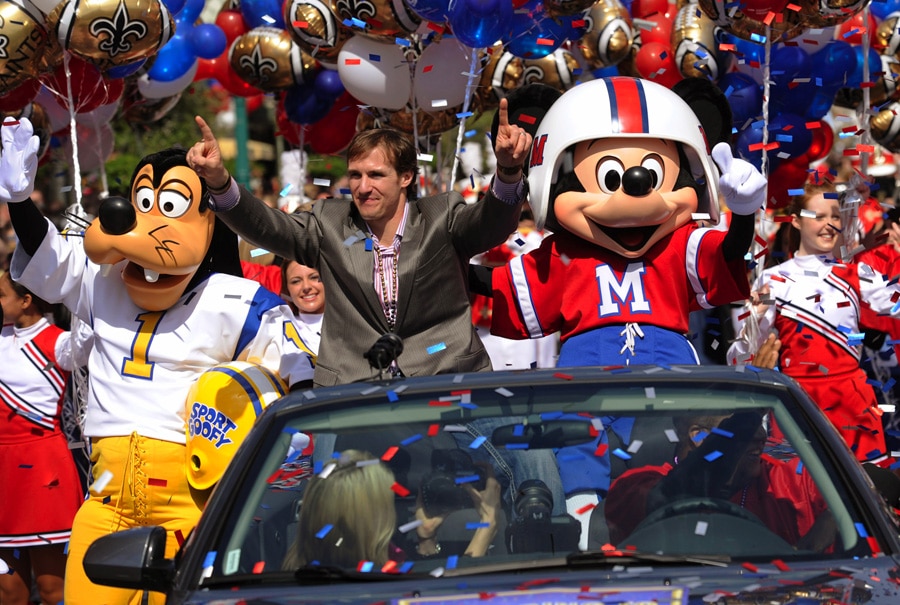 Walt Disney World Parade Celebrates Super Bowl MVP Drew Brees Disney