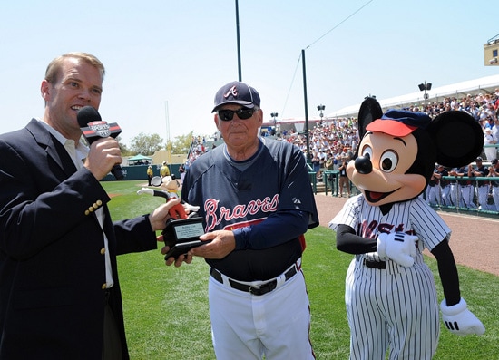 Atlanta Braves Manager Bobby Cox Receives a Mousekar
