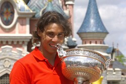 French Open Champ Rafael Nadal Celebrates at Disneyland Paris