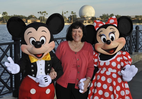 Kay B. with Mickey and Minnie