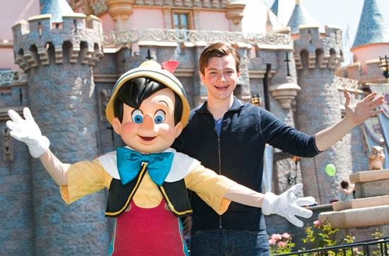 “Glee” star, Chris Colfer with Pinocchio