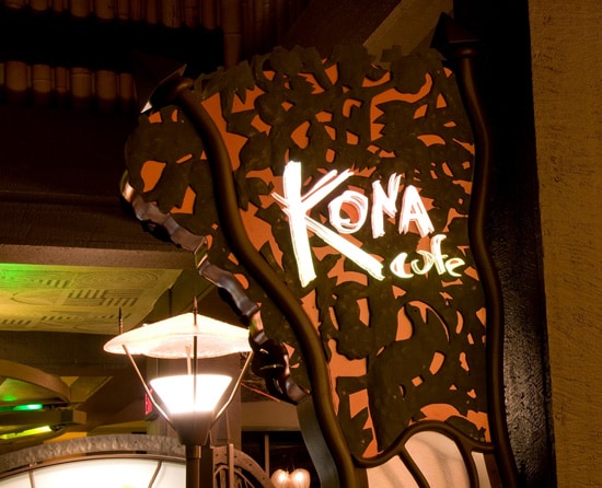 Kona Café sign