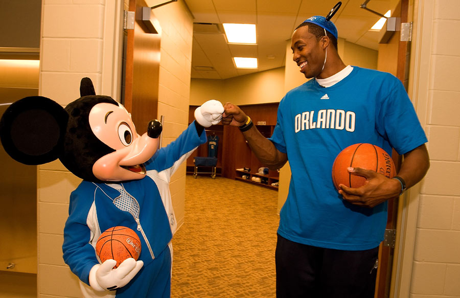 Mickey Mouse and Dwight Howard are Buddies