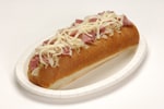 Reuben Hot Dog with Traditional Corned Beef, Sauerkraut, Swiss Cheese and Thousand Island Dressing
