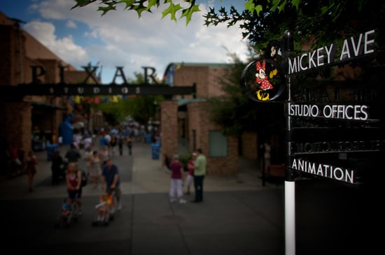 Sign Marks the Intersection of Mickey Avenue and Minnie Lane at Disney’s Hollywood Studios