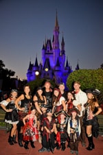 Guests in Halloween Costumes at Magic Kingdom Park