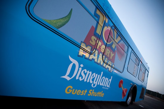 Toy Story Lot Guest Shuttle at Disneyland Resort