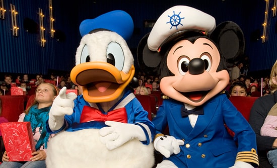 Donald Duck and Mickey Mouse at an Exclusive Showing of 'Beauty & The Beast'