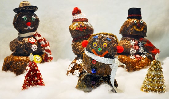 A Poop Snowman Family at the Wildlife Tracking Center at Rafiki's Planet Watch