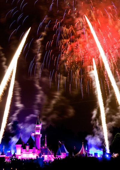 Fireworks at Disneyland Resort