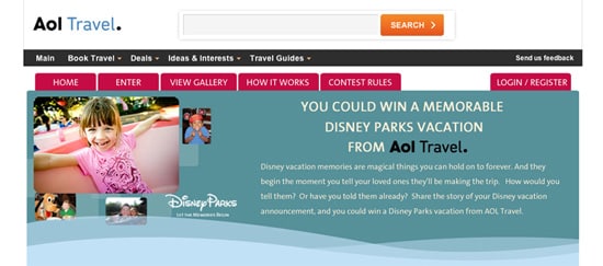 Disney Parks AOL Travel Contest