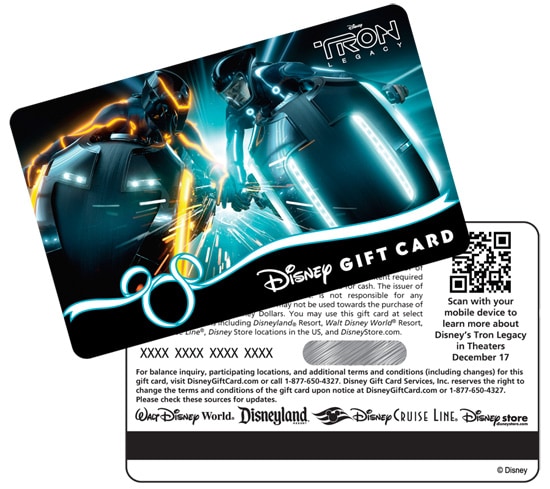 TRON-Inspired Disney Gift Card