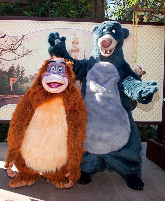 King Louie and Baloo from 'The Jungle Book' at Disneyland Park's Character Fan Days