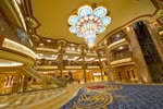 Art Deco atrium lobby on the Disney Dream
