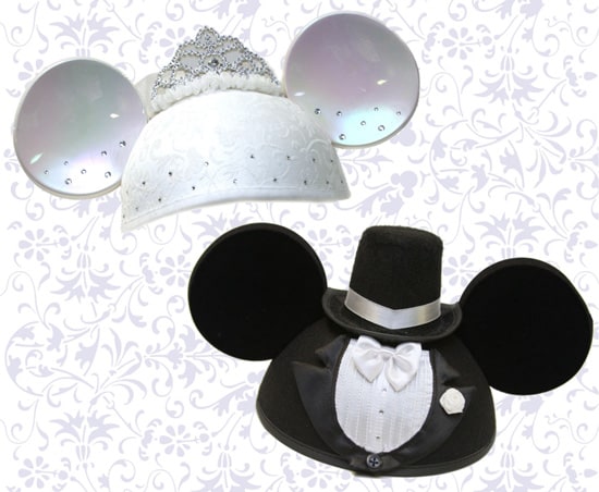 Bride and Groom Disney Ear Hats