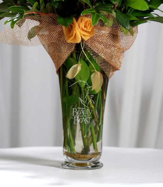 'Beauty and the Beast' Etched-Glass Vase From Disney Floral & Gifts