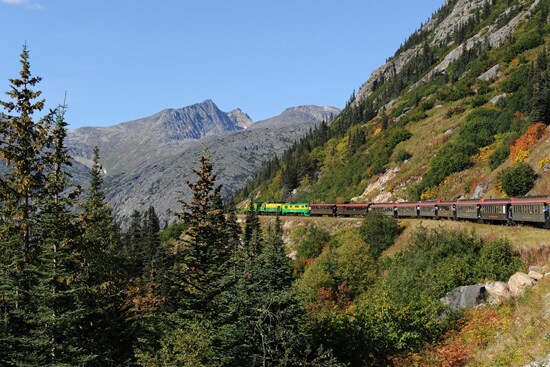 Disney Cruise Line guests can take a unique railroad ride to the White Summit Pass.