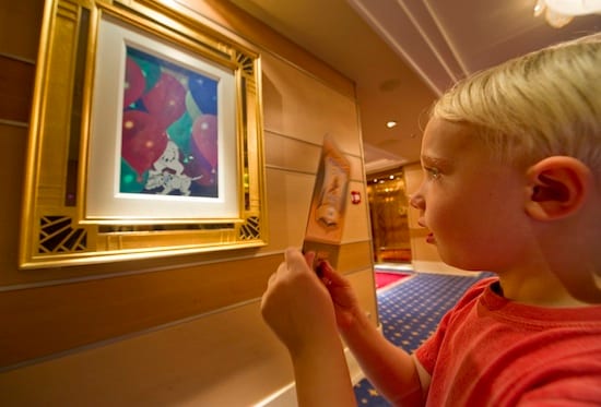 Guests can play a detective adventure game using pieces of Enchanted Art around the Disney Dream
