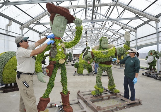 Woody and Buzz Lightyear Topiaries at the 18th Epcot International Flower & Garden Festival