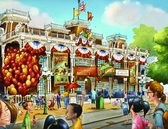 Artist Rendering of Town Square Theater at Magic Kingdom