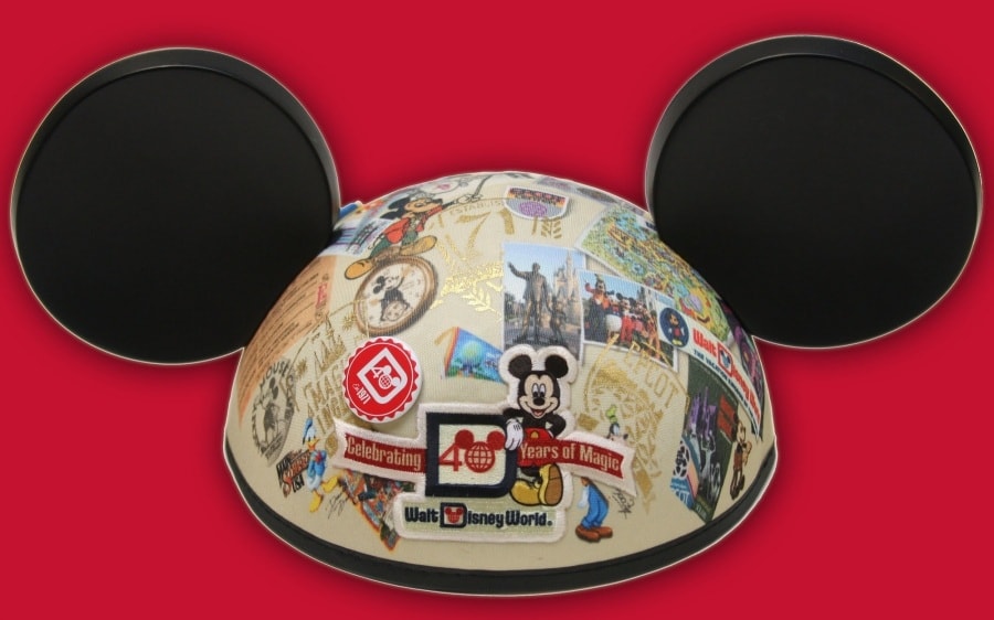 Walt Disney World 50th Anniversary Mickey Patch and Mickey Ear Pin Set
