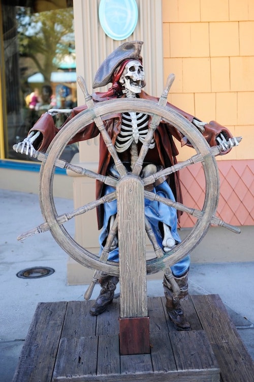 Pirate in Front of the World of Disney Store in Downtown Disney Marketplace