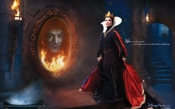 Olivia Wilde as the Evil Queen and Alec Baldwin as the Spirit of the Magic Mirror from 'Snow White and the Seven Dwarfs'