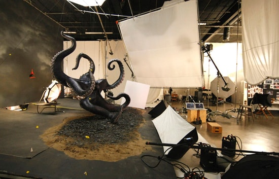 Set for 'The Little Mermaid' Annie Leibovitz Photo Shoot with Queen Latifah as Ursula