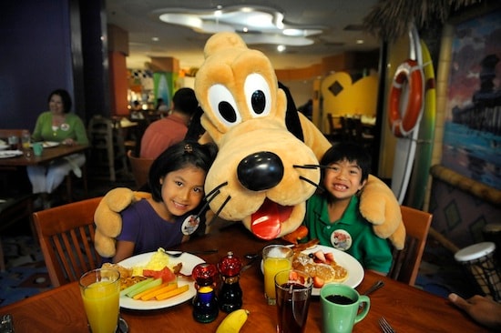 Pluto Enjoying Breakfast with a Few Guests