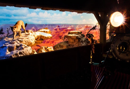 The Grand Canyon Diorama on the Disneyland Railroad at Disneyland Park