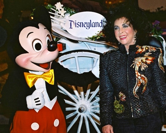 Elizabeth Taylor Celebrated Her 60th Birthday on February 27, 1992 at Disneyland Park