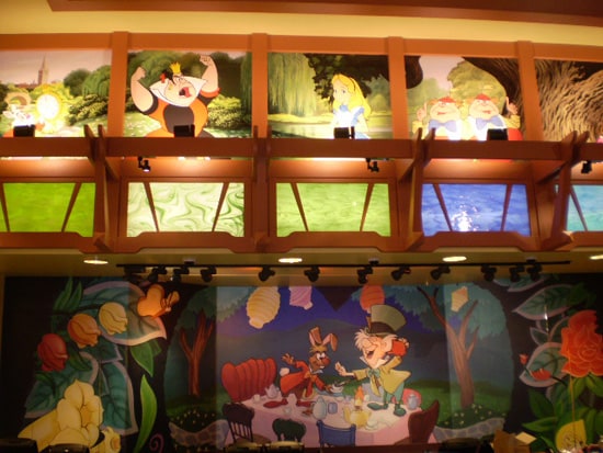 'Alice in Wonderland' Mural Panel at World of Disney Store