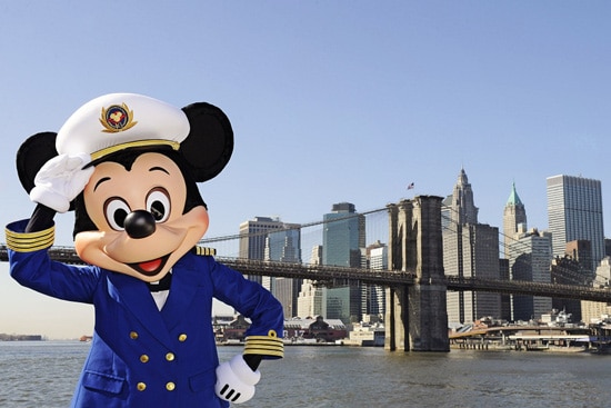 Captain Mickey Mouse visits New York to help announce new Disney Cruise Line itineraries for 2012.