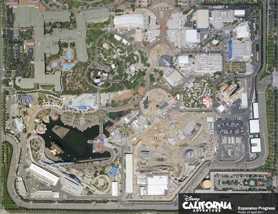 Aerial Image of Disney California Adventure Park