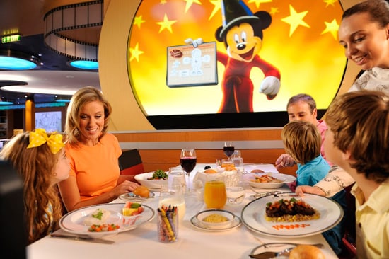 During “Animation Magic” on the Disney Fantasy, Mickey Mouse stops by guests’ tables to surprise them by making their drawings come to life.