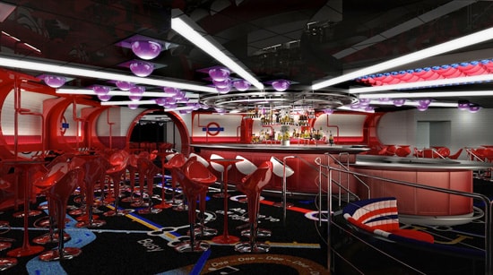 Inside The Tube aboard the Disney Fantasy, adult guests are transported to a vibrant metropolitan club.