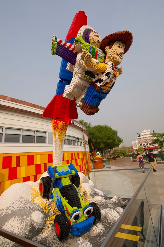 Buzz Lightyear and Woody Use the RC Racer to Catch Andy at Downtown Disney Marketplace