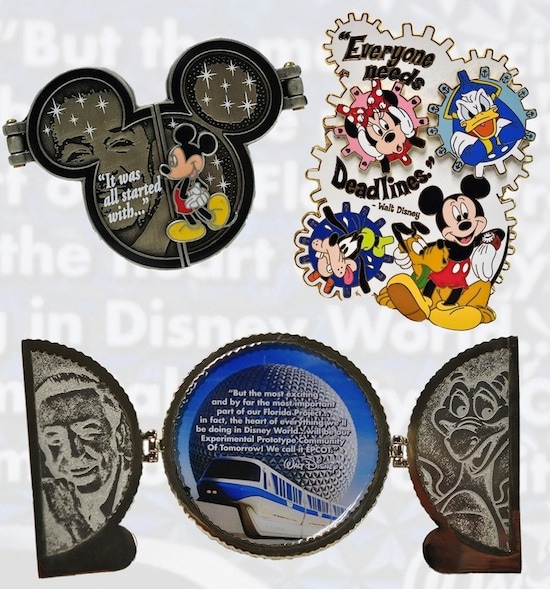 Pins Featuring Walt Disney Quotes