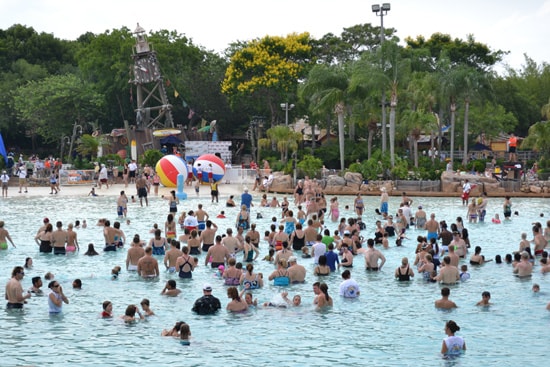 Guests at Typhoon Lagoon Participate in the Second-Annual World's Largest Swimming Lesson