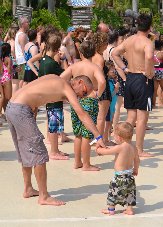 Guests at Typhoon Lagoon Participate in the Second-Annual World's Largest Swimming Lesson