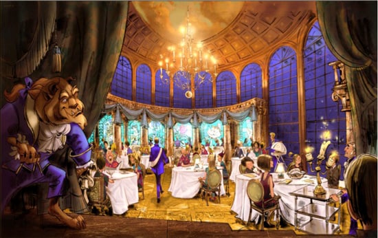 Rendering of The Be Our Guest Restaurant at New Fantasyland at at Magic Kingdom park