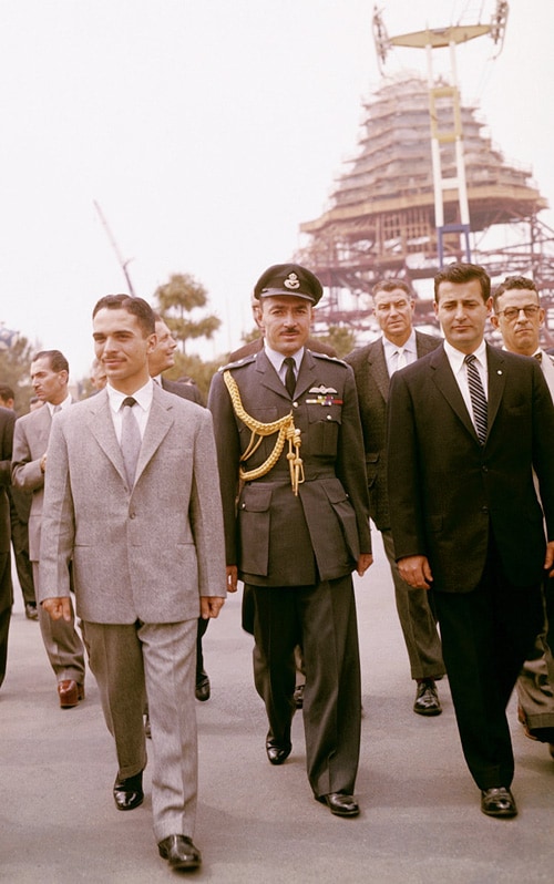 King Hussein of Jordan Tours Tomorrowland at Disneyland Park in 1959